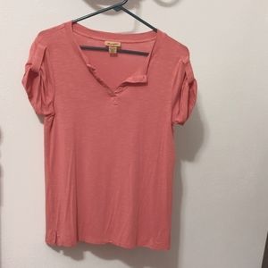 Wrangler Small Henley Tee Pink